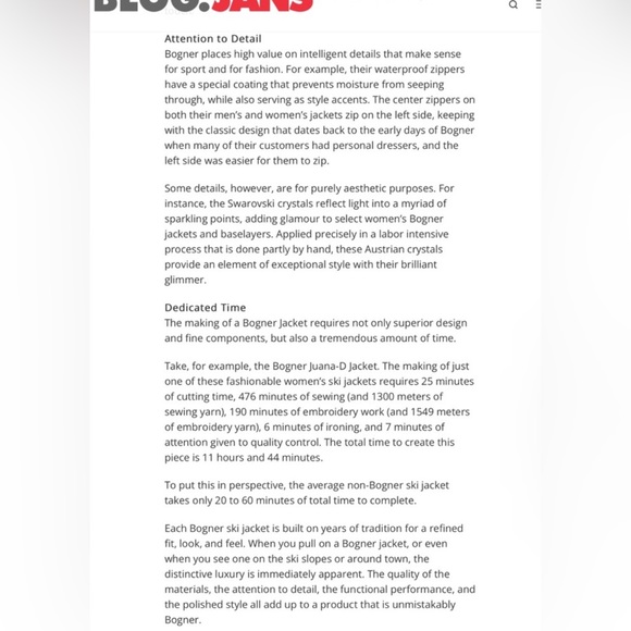 BOGNER Embroidered Winter Jacket Faux Fur Collar, Size 10, Unworn w/ Tag - Picture 13 of 13